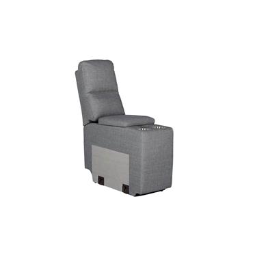 Rusto Console Sectional (with USB Charger) Charcoal Fabric